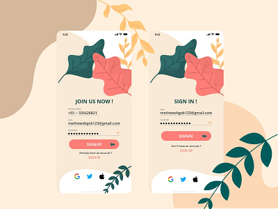 Sign Up & Sign In - #DailyUI 001