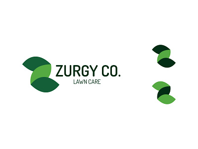 Zurgy - Lawn Care branding design illustrator logo minimal vector