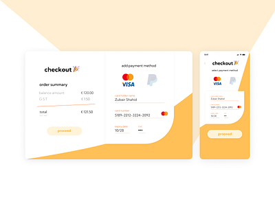 Daily UI #002 - Credit Card Checkout design illustration illustrator minimal typography ui ux vector