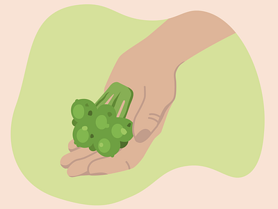 Broccoli flat food illustration vector
