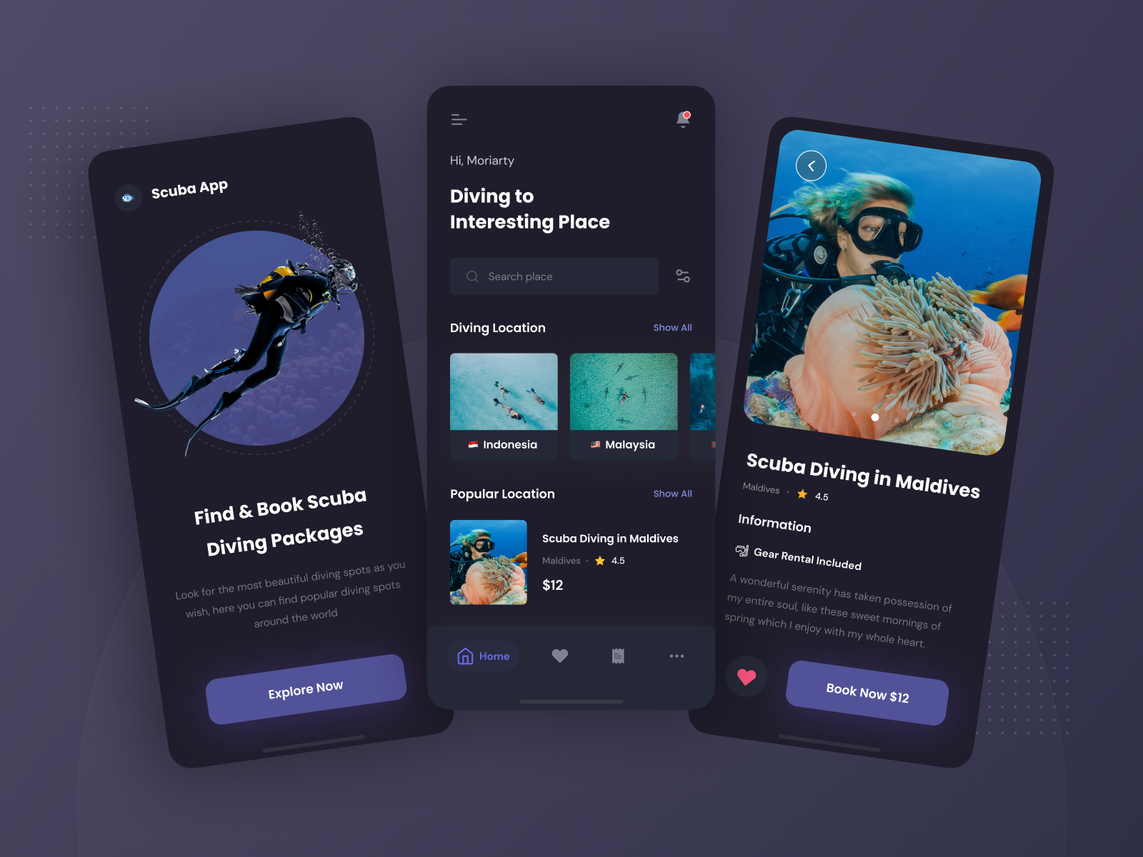 Scuba Diving App by Hakim Haiman for Agensip UI UX Agency on Dribbble