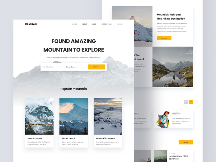 Moundaki Landing Page by Hakim Haiman for Agensip UI UX Agency on Dribbble