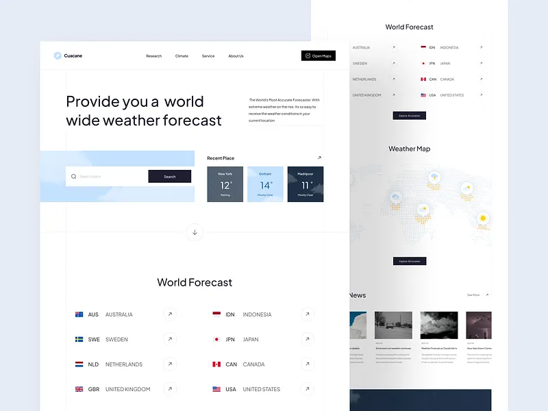 Weather Website designs, themes, templates and downloadable graphic ...