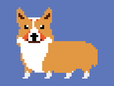 PIxel Corgi 8bit corgi dog illustration ilustración perro pixel pixelart