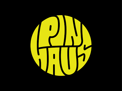 Lettering de Pin Haus circle groovy lettering pins