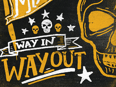 Way In, Way Out hand drawn hand lettering illustration typography