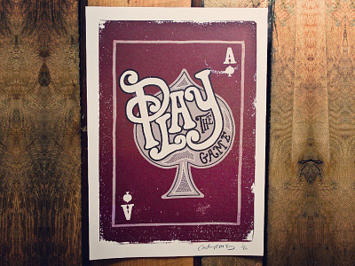 Play the Game graphic design hand drawn hand lettering illustration lettering texture typography