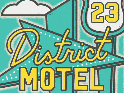 MOTEL americana halftone hand lettering illustration lettering motel retro typography usa vintage