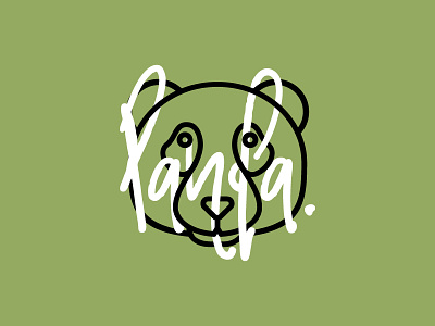 Daily Logo Challenge: Day 3 branding daily logo challenge icon illustration logo panda script typography vector