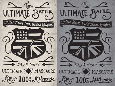 Ultimate Battle america england hand drawn hand lettering illustration tee tshirt typography uk usa