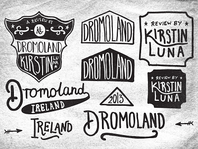 Dromoland hand drawn hand lettering illustration typography