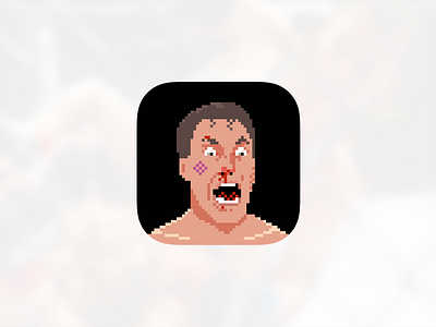 The Unofficial UFC Chatbot app icon bloodsport branding chatbot icon jcvd logo
