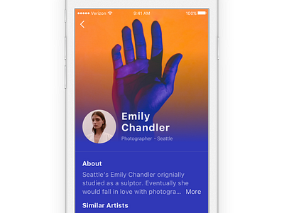 Artist Profile Concept artist artist profile ios mobile