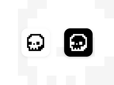 Black Ops Identity app icon branding icon identity logo pixel pixel art skull