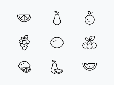 Fruit fruit icons illustration picto