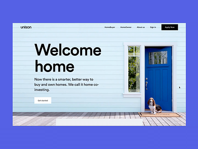 Unison Homepage unison uxui web design