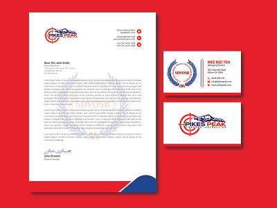 Pikes Peak Business Card Letterhead Design