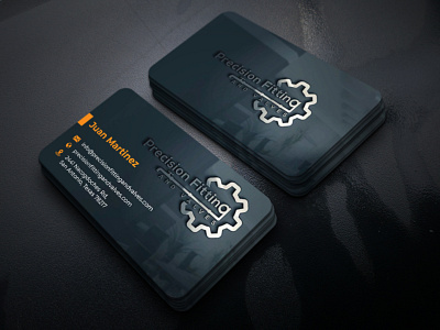 Precision Fitting And Valves Business Card Design 03