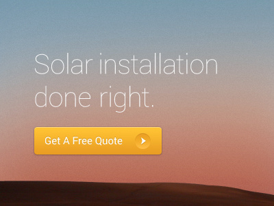 Solar installation done right. solar installation sun gradient yellow button thin image dimension website client