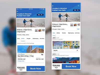 Holiday Package travel app