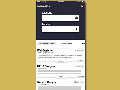 Job search Ui design adobexd app app design appdesign application design illustration newapp template ui ui ux ui design uidesign uiuxdesign user interface ux ux ui ux design uxdesign xd