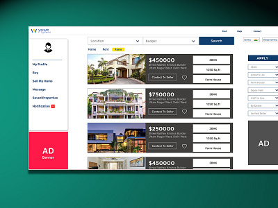 real estate online web ui