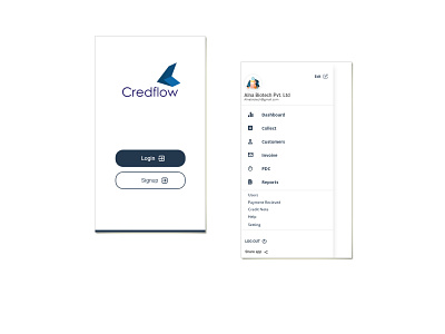 credflow finance app ui
