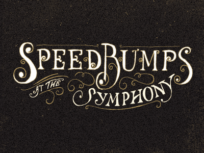 Speedbumps folk gold hand drawn type identity logo music symphony