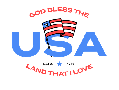 America Day (July 4th 2020) blm flag freedom logo usa