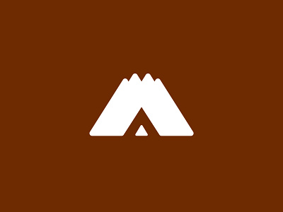 A is for Adventure a logo adventure branding logo mountains negative negative space negativespace teepee