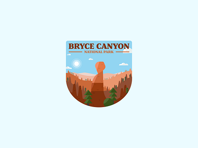Bryce Canyon National Park - Utah illustration landscape merch national parks nationalparks sticker utah utah parks vector image