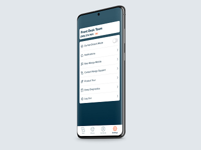 Mango Voice Settings Tab Concept app mobile mobiledesign settings ui uidesign ux