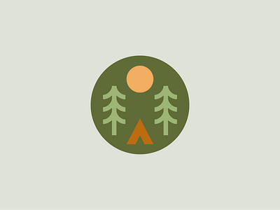 Updated Store Logo icon iconography icons logo outdoors store tent trees
