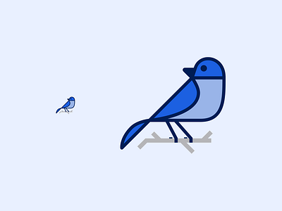 Utah Mountain Blue Bird animal bird blue bluebird icon illustration utah utahbird vector vectorillustration