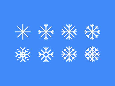 Snowflake Variations icon iconography illustration logo snow snow icon snowflake snowflake icon vector weather