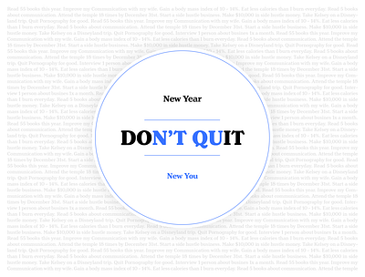 New Year, New You 2020 badge goals quit type