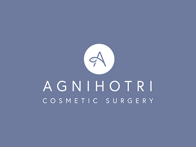 Agnihotri Cosmetic Surgery — Logo Design brand design brand identity branding design flat icon illustrator leaf logo logo design logo lockup logo mark logotype medical minimal surgery vector