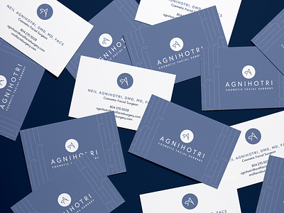 Agnihotri Cosmetic Surgery — Business Cards brand design brand identity branding business cards design flat icon illustrator logo minimal mockup print vector
