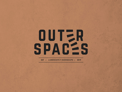 Outer Spaces — Logo Design brand identity branding design flat illustrator landscape logo minimal typogaphy vector