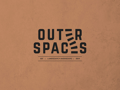 Outer Spaces — Logo Design brand identity branding design flat illustrator landscape logo minimal typogaphy vector