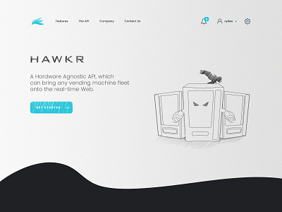 hawkr01 concept design hand drawn hawkr homepage illustration interaction ui ux web design