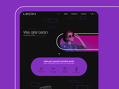 useleon.com bestdesign design landingpage marketing purple purpleandblack ui ux web webiste website