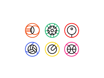Olympic ball sports badge ball basketball football icon minimalist olympics rugby simple soccer sport sports table tennis tennis vector warmup weekly