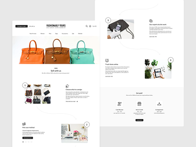 Website Redesign - Consignment 'Sell with us' Page consignment design fashion redesign ui ux website design