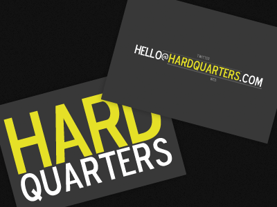 Hardquarters business card bold business card minimalist
