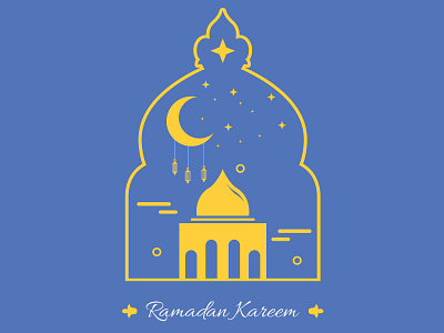 Ramadan color flat flatdesign graphic graphicdesign illustrator logo mosque