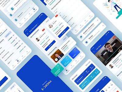 E - Learning App app flat ui ux web