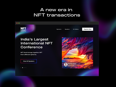 NFT Conference Website | NFT Kochi app design illustration ui ux