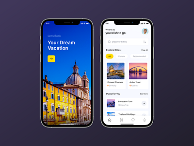 Travel, Tour Booking app app design ui ux