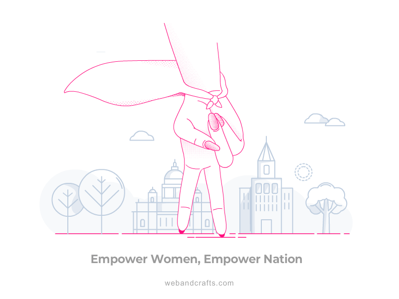 Women empowerment 2d 2d animation animation gif illustration vector